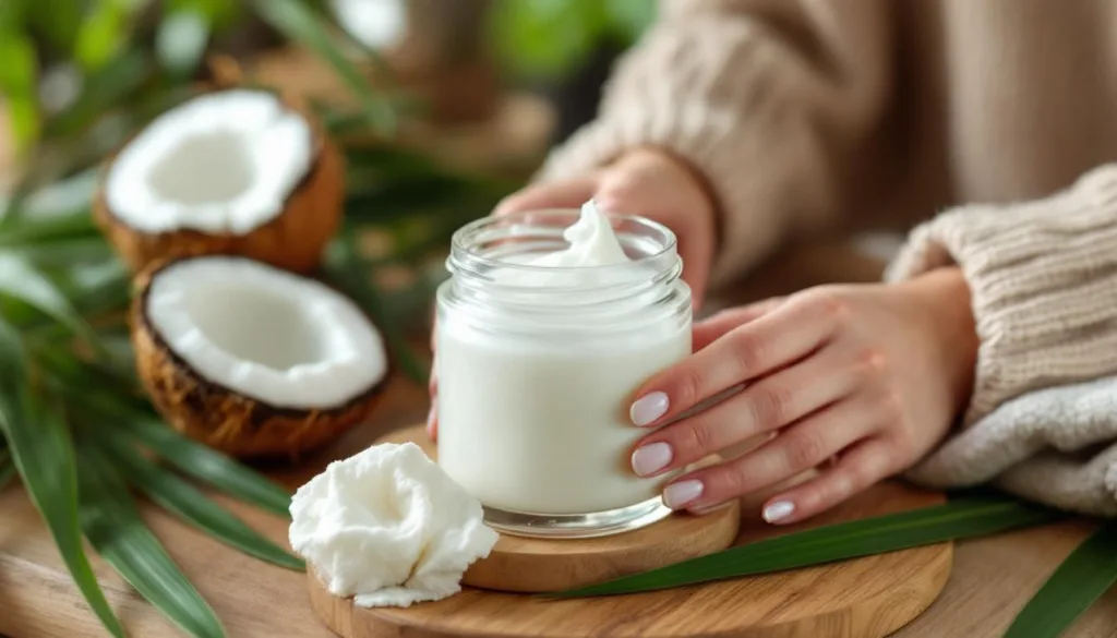 eine mutter teilt ihre bewährte methode, wie sie mit kokosöl ihre lippen pflegt und spröde stellen effektiv heilt.