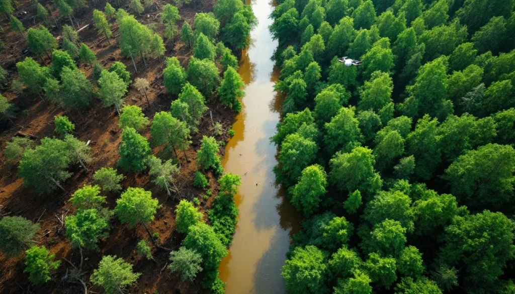 erfahren sie, wie abholzung überschwemmungen verstärkt und wie drohnen innovative lösungen bieten, um wälder effektiv zu schützen und wiederherzustellen.